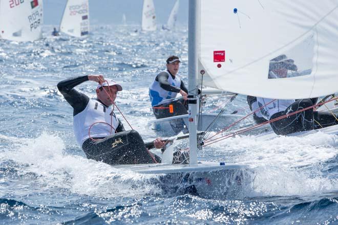 Laser, 2014 ISAF Sailing World Cup Hyeres, day 1 © Thom Touw http://www.thomtouw.com